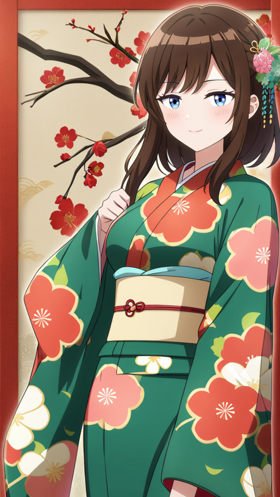 ナツキ(着物緑)