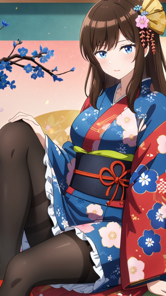 ナツキ(着物青)